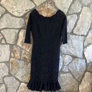 OSERJEP Lace Cut Dress